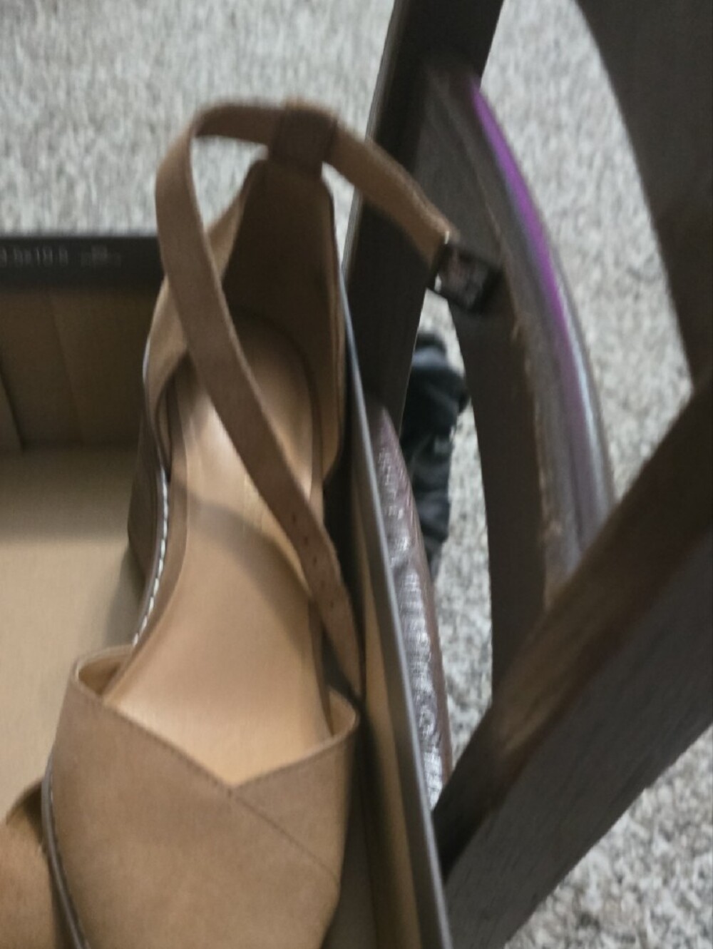 Crown Vintage Tan Suede Doriss Block Heel Sandals - Picture 5 of 6